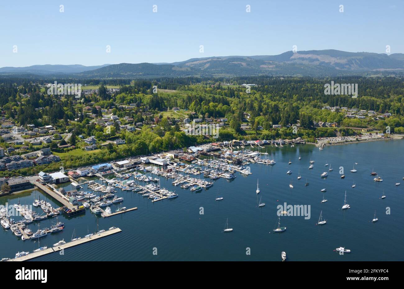 Photo aérienne, île de Vancouver (Colombie-Britannique) Banque D'Images