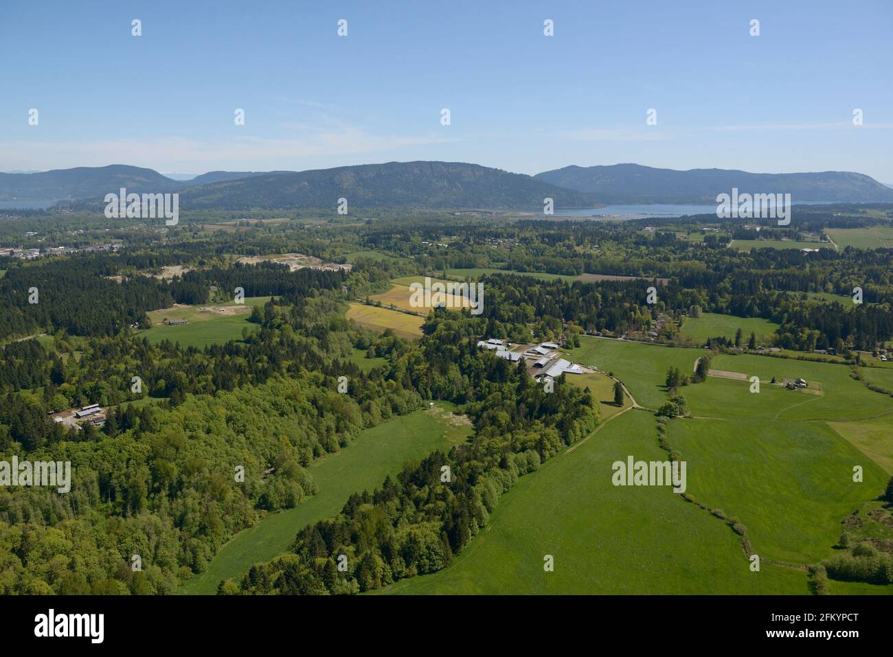Photo aérienne, île de Vancouver (Colombie-Britannique) Banque D'Images