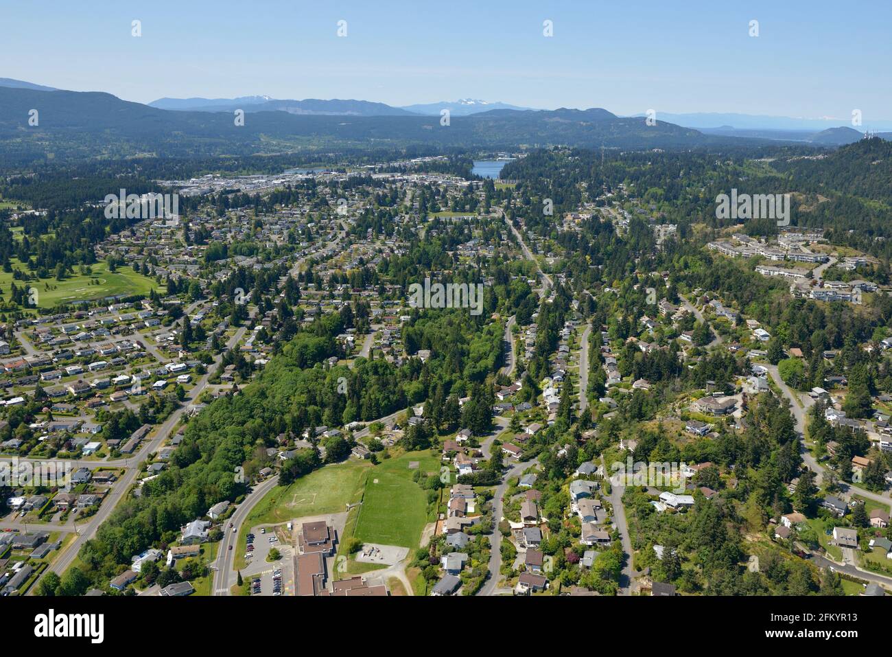 Photo aérienne de Nanaimo, Colombie-Britannique Banque D'Images