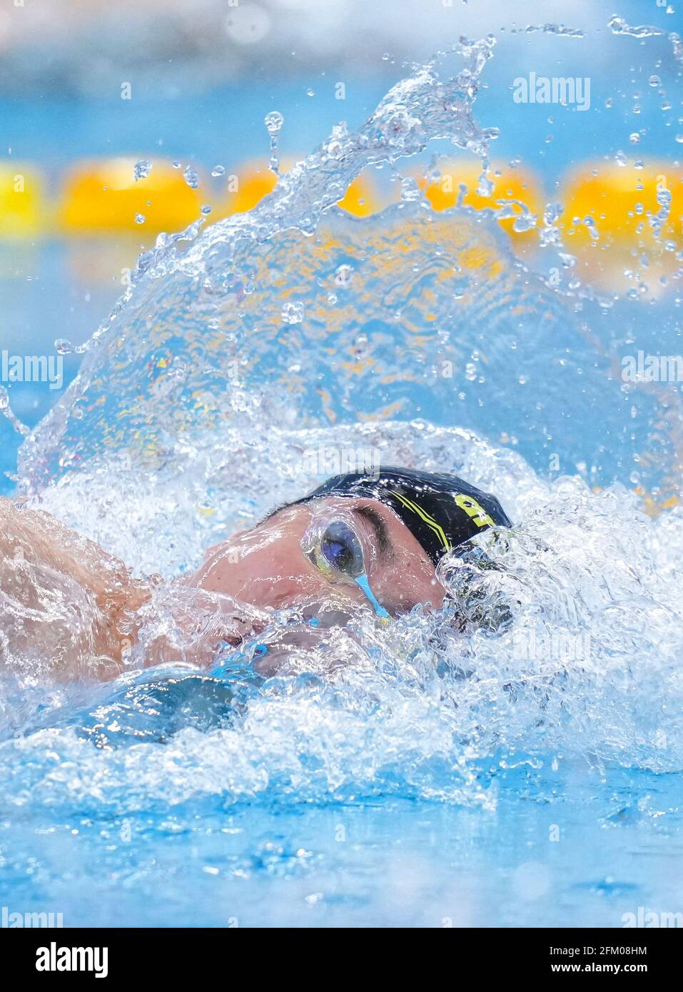 Qingdao, Chine. 5 mai 2021. Cheng long de Shandong participe à la finale libre de 800 m masculin aux Championnats nationaux chinois de natation 2021 à Qingdao, en Chine orientale, le 5 mai 2021. Credit: Xu Chang/Xinhua/Alay Live News Banque D'Images