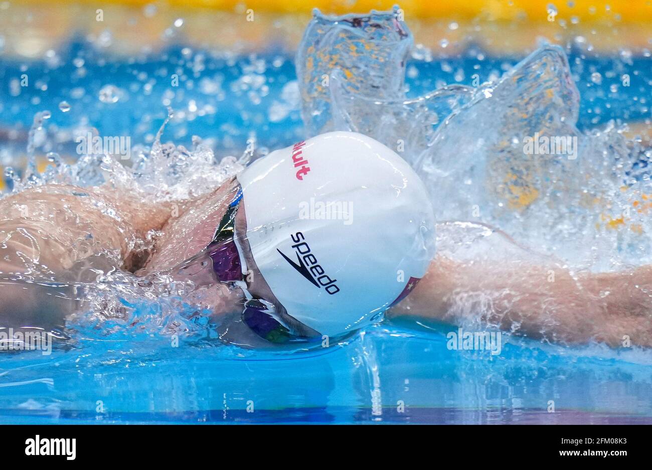 Qingdao, Chine. 5 mai 2021. Il Junyi, de Zhejiang, participe à la finale freestyle de 100m masculin aux Championnats nationaux chinois de natation 2021 à Qingdao, en Chine orientale, le 5 mai 2021. Credit: Xu Chang/Xinhua/Alay Live News Banque D'Images