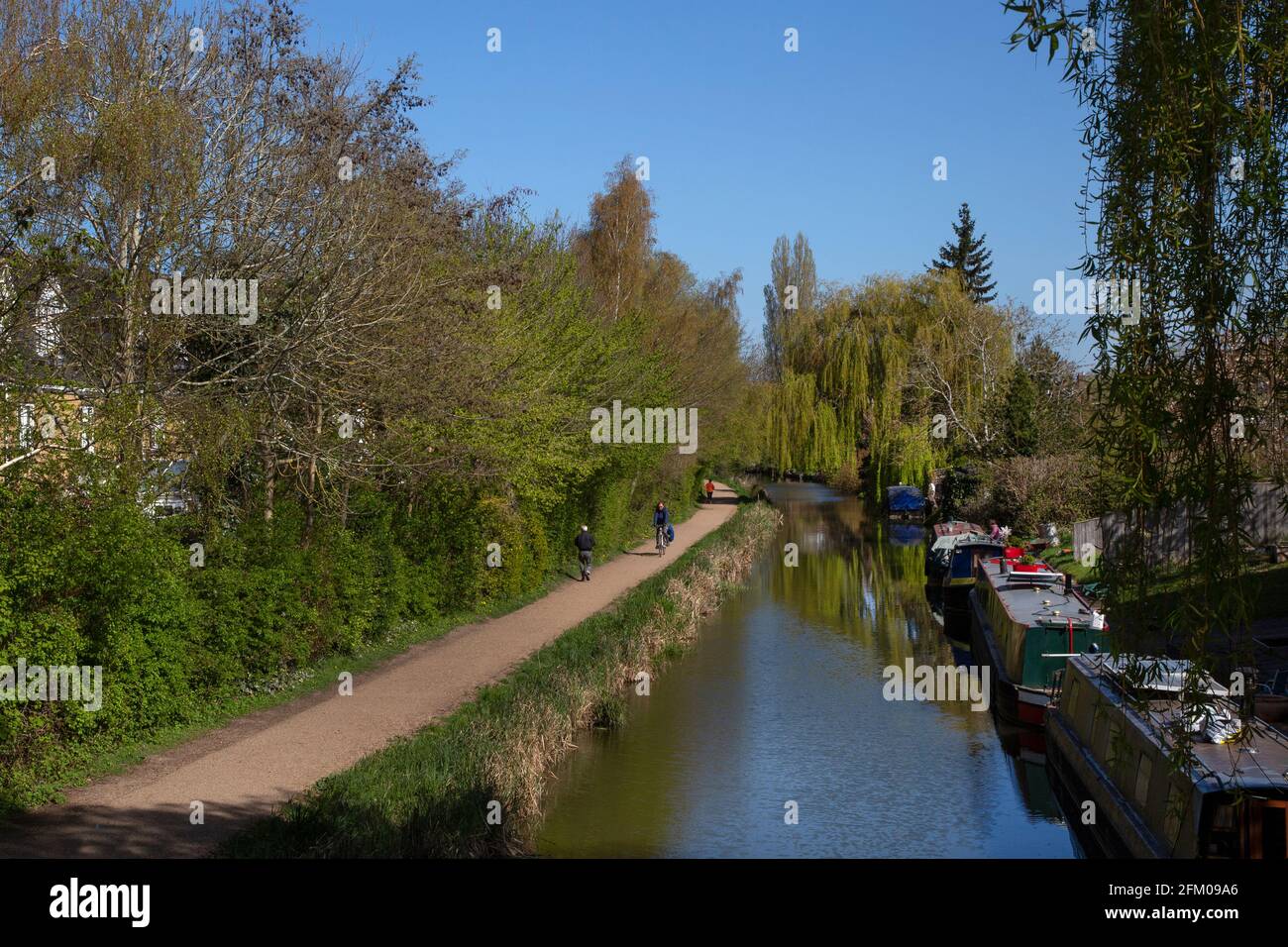 Canal d'Oxford et chemin de halage, Oxford, Angleterre Banque D'Images