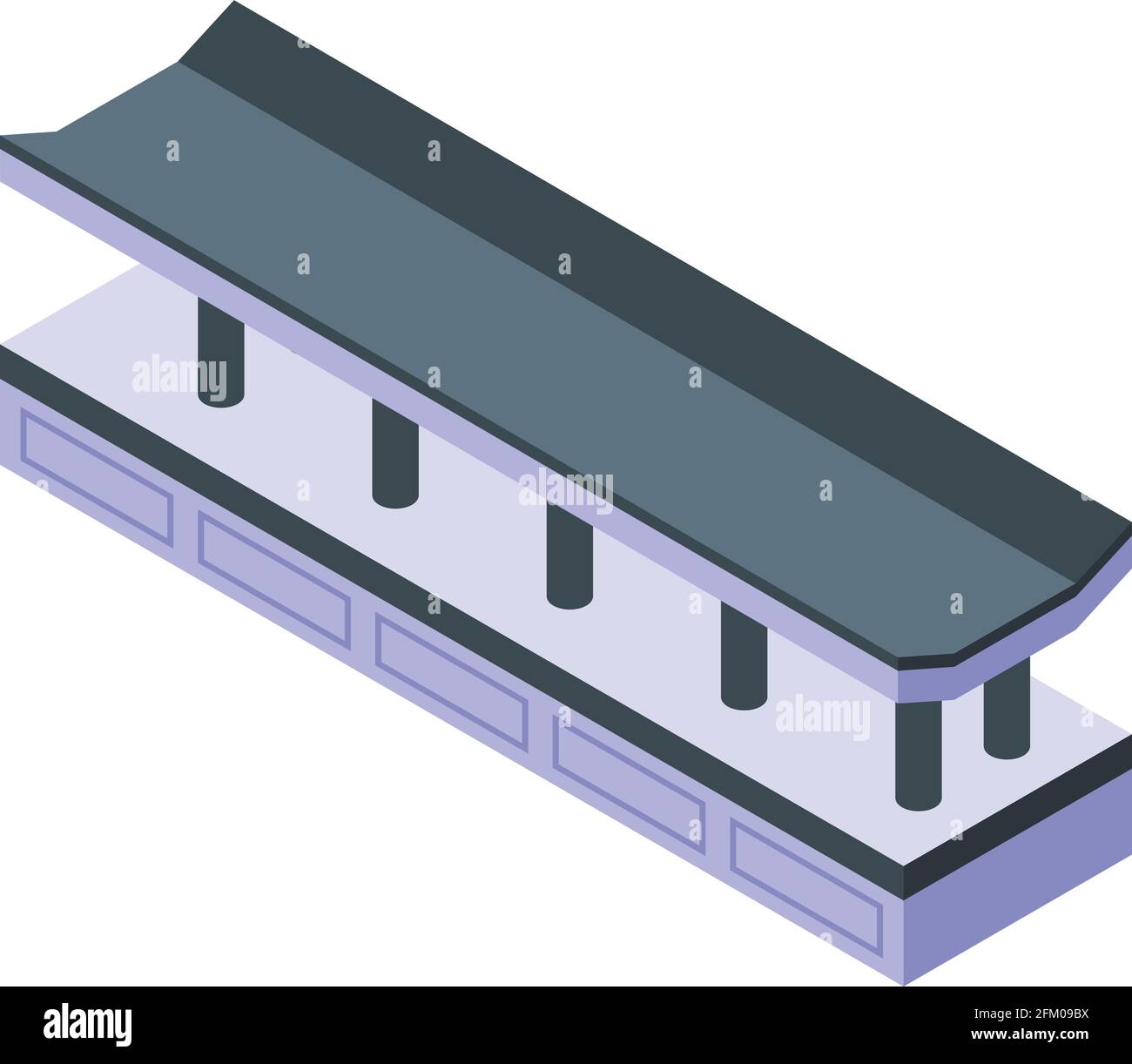 Icône d'arrêt de métro. Isométrique de l'icône de vecteur d'arrêt Metro pour la conception de sites Web isolée sur fond blanc Illustration de Vecteur