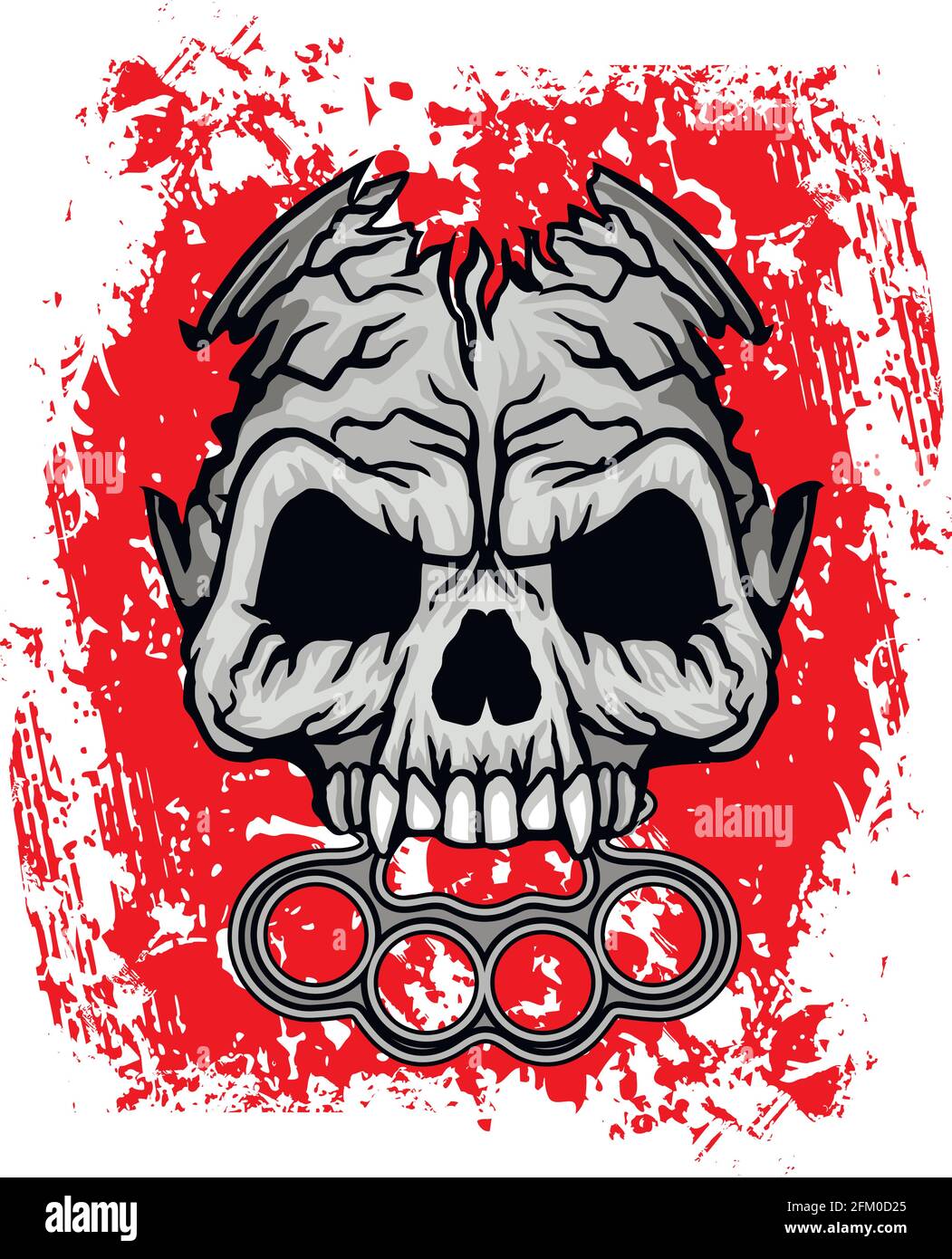 Inscrivez-gothique avec tête de mort, grunge vintage design t shirts Illustration de Vecteur