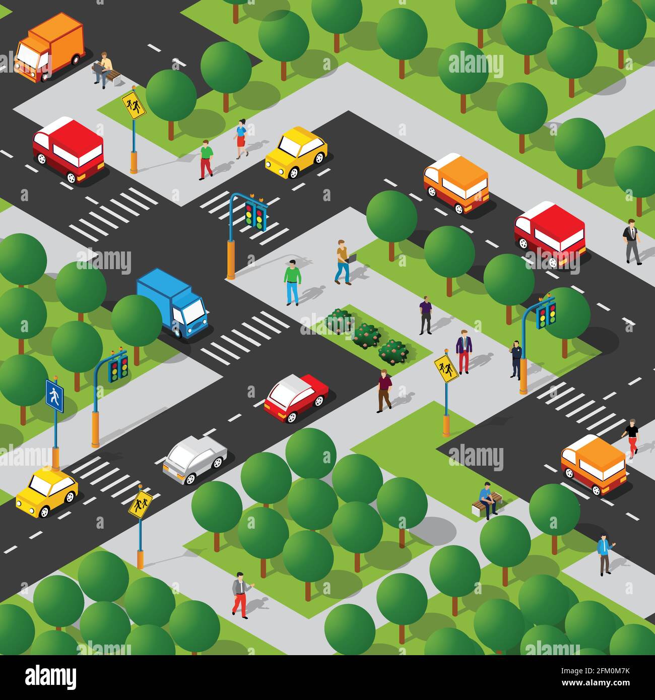 Isométrique personnes style de vie communication dans un environnement urbain Illustration de Vecteur Isométrique personnes style de vie communication dans un environnement urbain Illustration de Vecteur