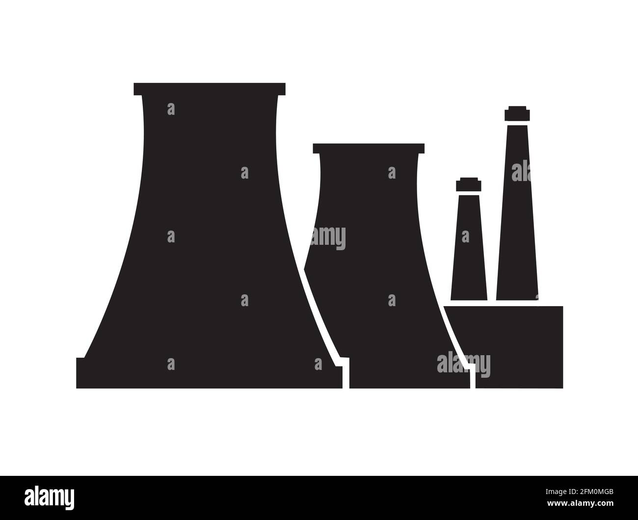 Logo d'installation industrielle silhouette de puits d'huile urbain Illustration de Vecteur