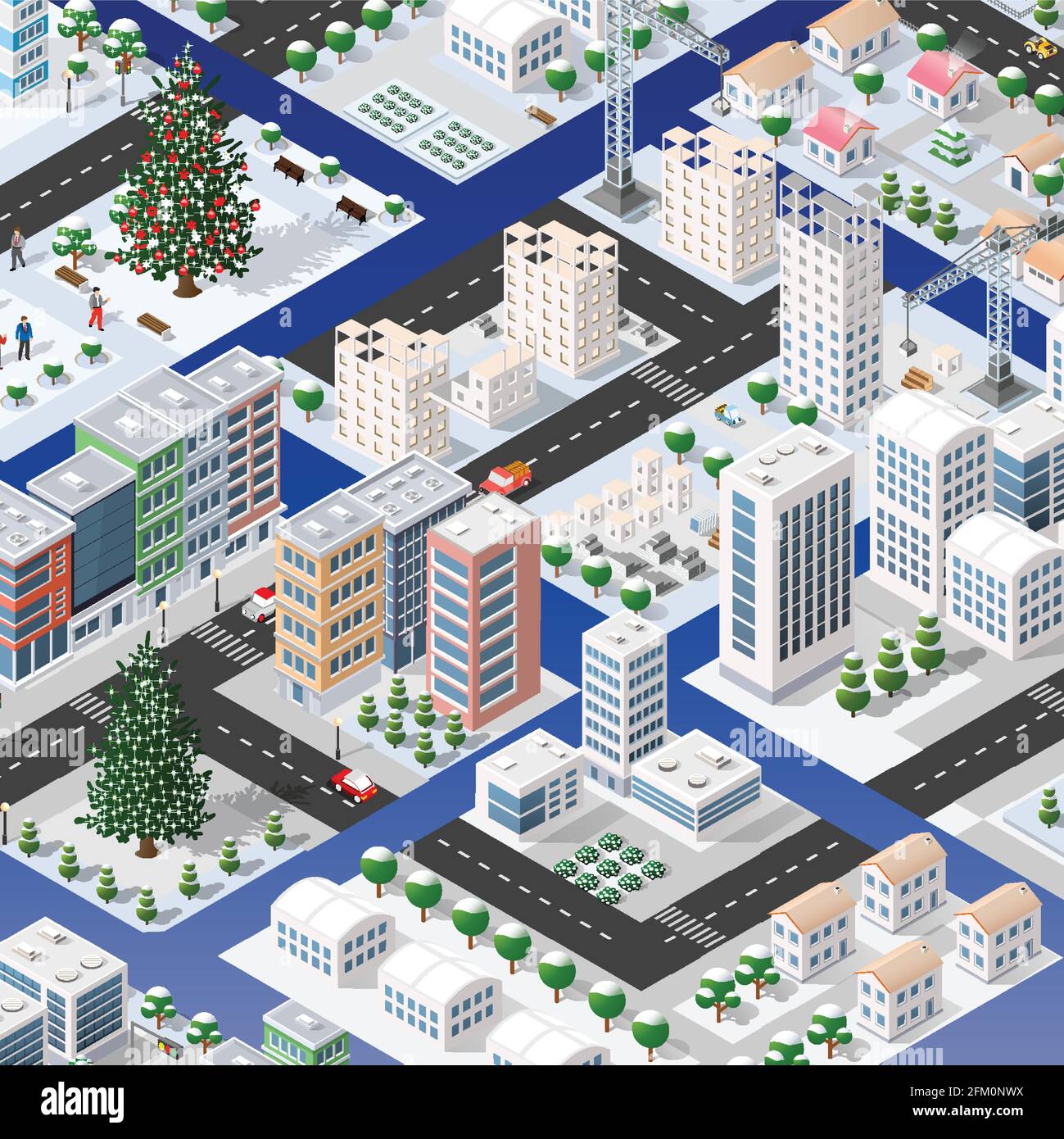 Ensemble de blocs isométriques module de zones de la ville construction Illustration de Vecteur Ensemble de blocs isométriques module de zones de la ville construction Illustration de Vecteur