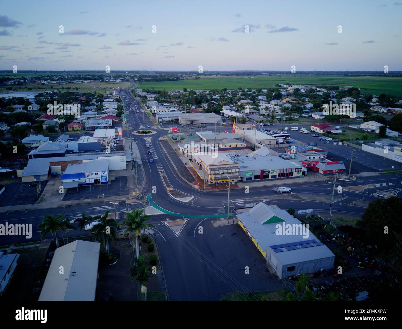 Antenne de Queen Street North Bundaberg Queensland Australie Banque D'Images