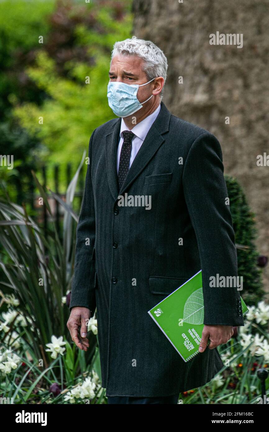 WESTMINSTER LONDRES 5 mai 2021. Stephen Barclay, secrétaire en chef du Trésor et député conservateur de North East Cambridgeshire arrive à Downing Street. Stephen Barclay a été ancien secrétaire d'État à la sortie de l'Union européenne. Credit amer ghazzal/Alamy Live News Banque D'Images