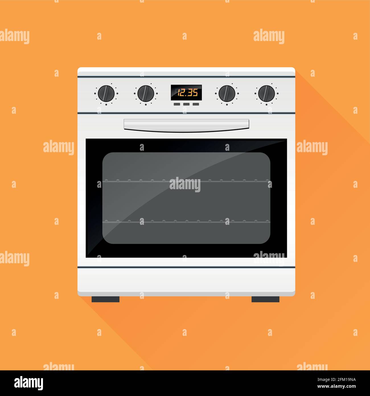 Illustration de la conception de four à gaz de cuisinière icône Illustration de Vecteur