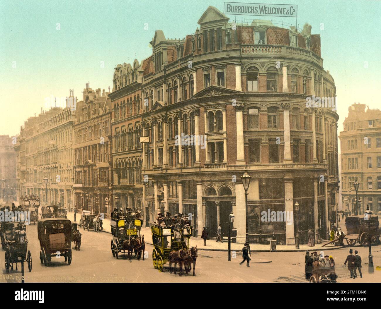 Holborn Viaduct, Londres vers 1890-1900 Banque D'Images