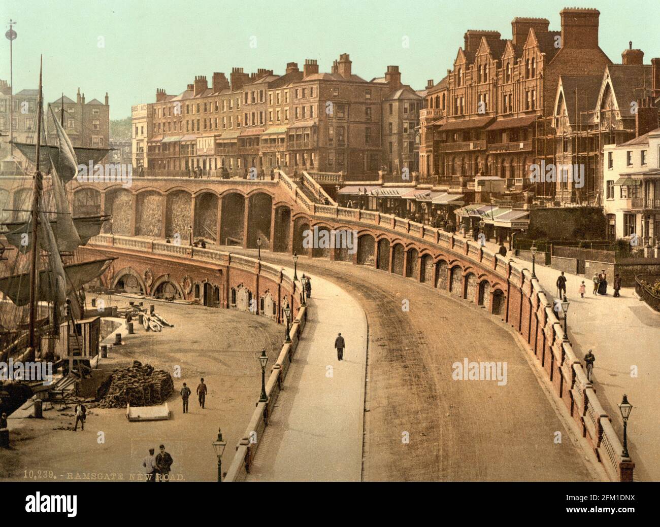 New Road, Ramsgate dans le Kent vers 1890-1900 Banque D'Images