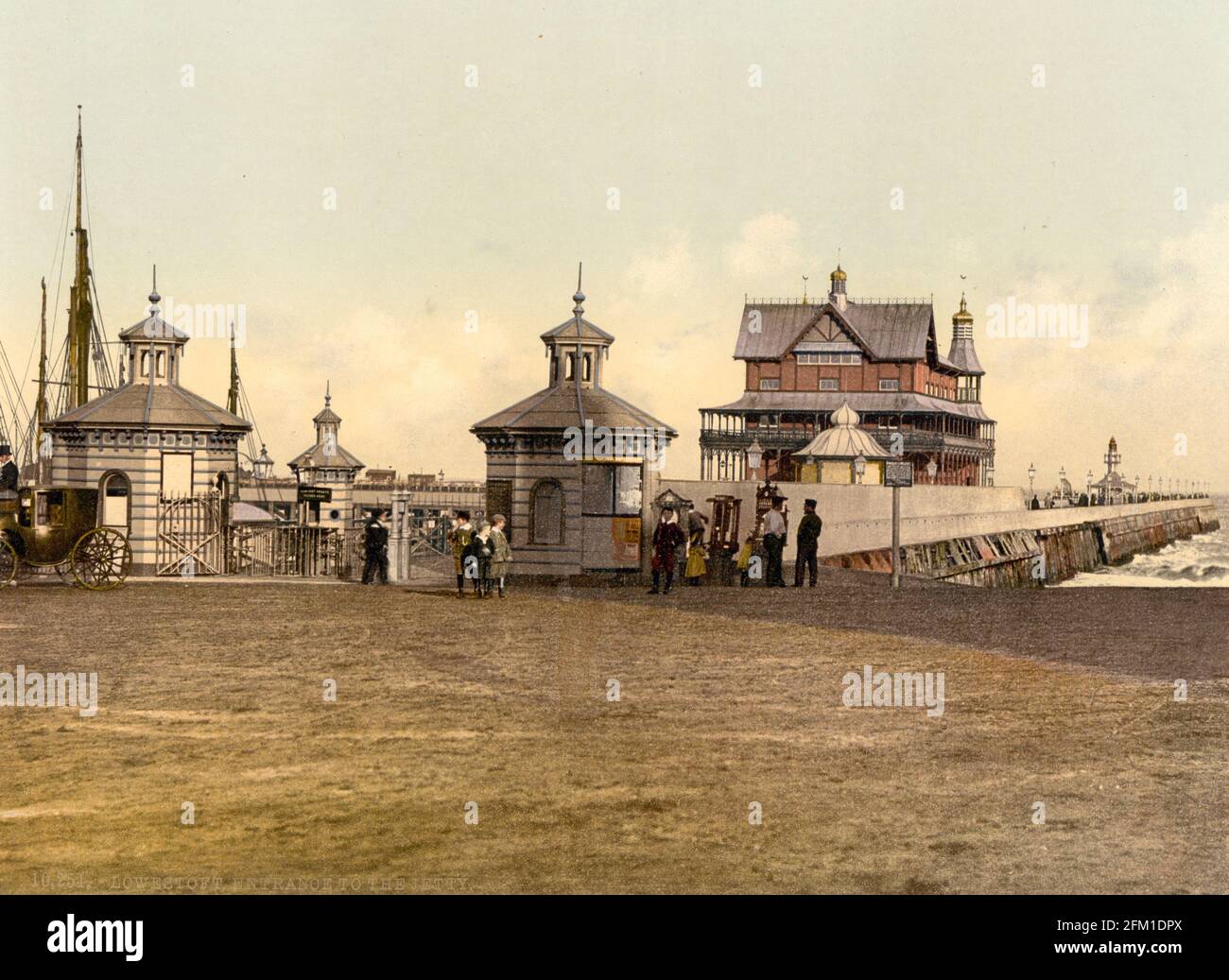 Jetée de Lowestoft dans le Suffolk vers 1890-1900 Banque D'Images