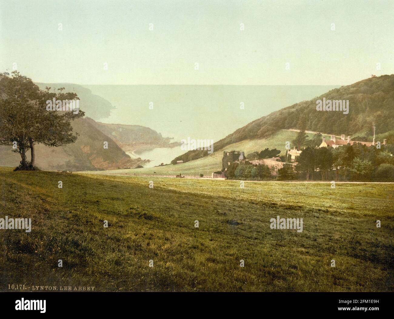 Lee Abbey à Lynton dans Devon vers 1890-1900 Banque D'Images