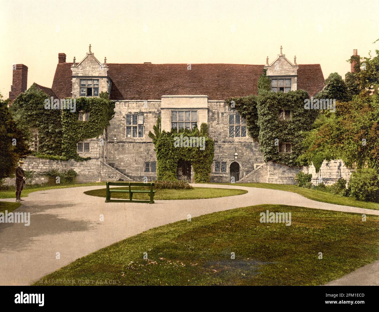 Le Palais de l'Archevêque, Maidstone dans le Kent vers 1890-1900 Banque D'Images