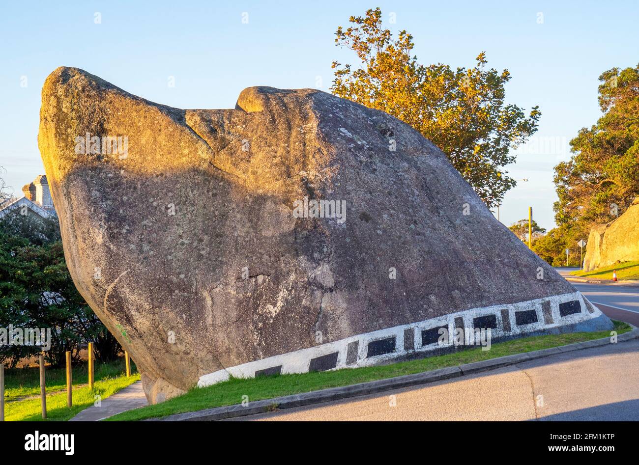 Rock chien un rocher de granit qui ressemble à la tête d'un chien situé sur Middleton Road à Albany en Australie occidentale Banque D'Images