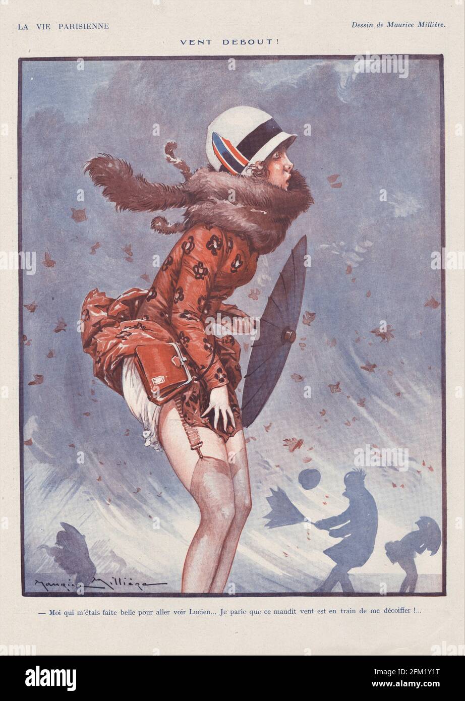 1920 France La Vie Parisienne Magazine Plate Banque D'Images