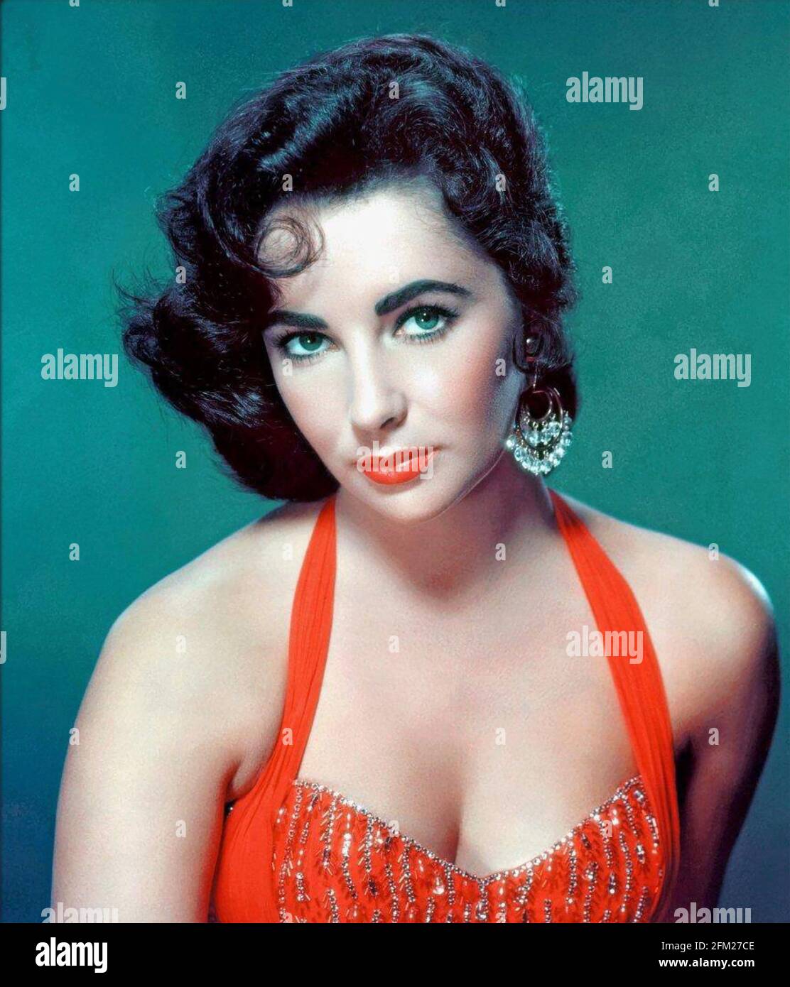 ELIZABETH TAYLOR (1932-2011) Actrice anglo-américaine à propos de 1958 Banque D'Images