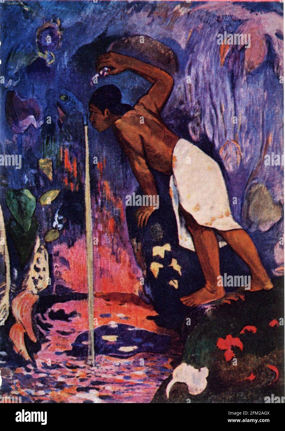 Paul Gauguin.Pape Moe,eau mystérieuse,1893,toile. Banque D'Images