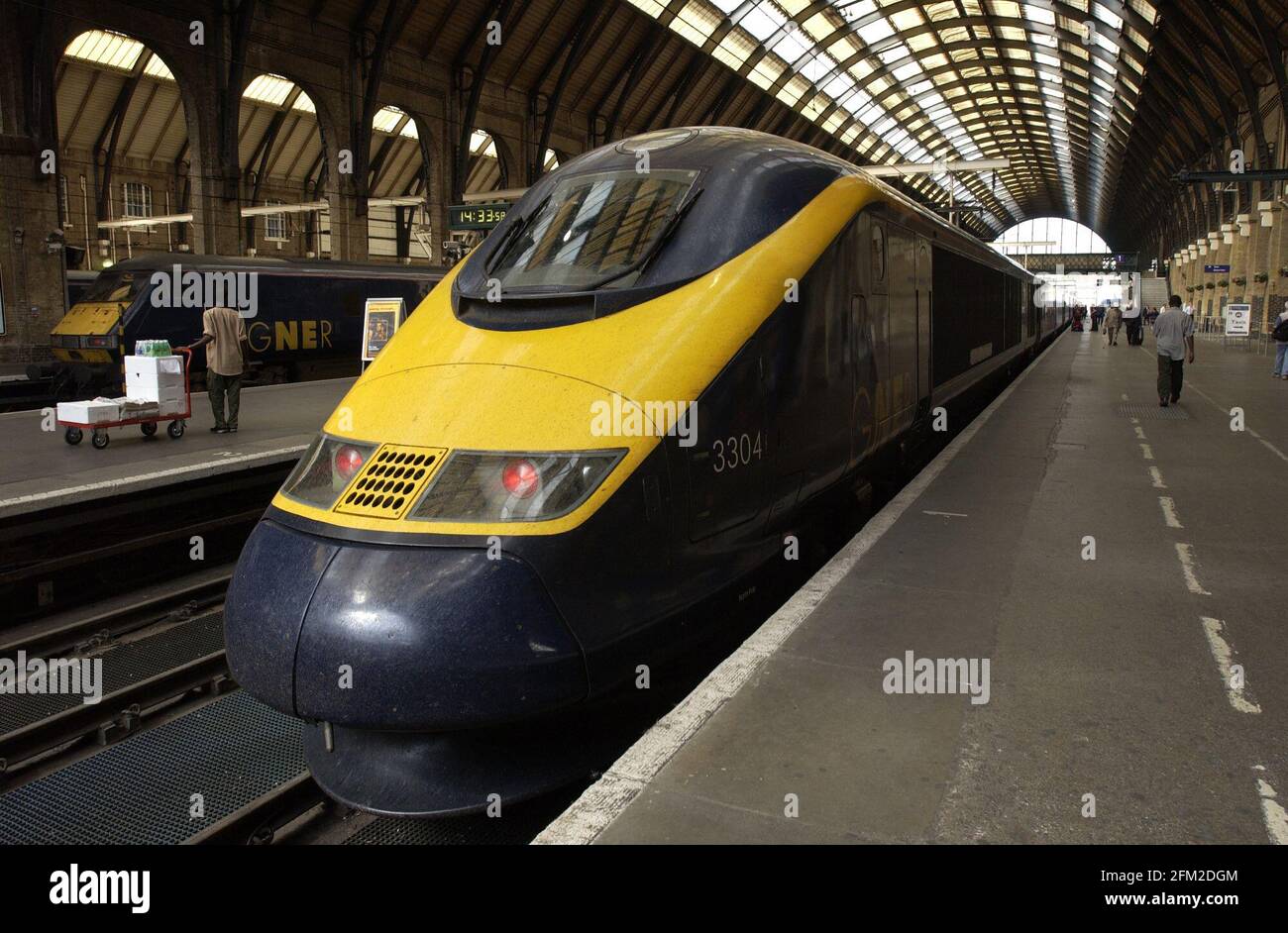 Le GNER debout dans Kings X.22 août 2002 photo Andy Le paradis Banque D'Images