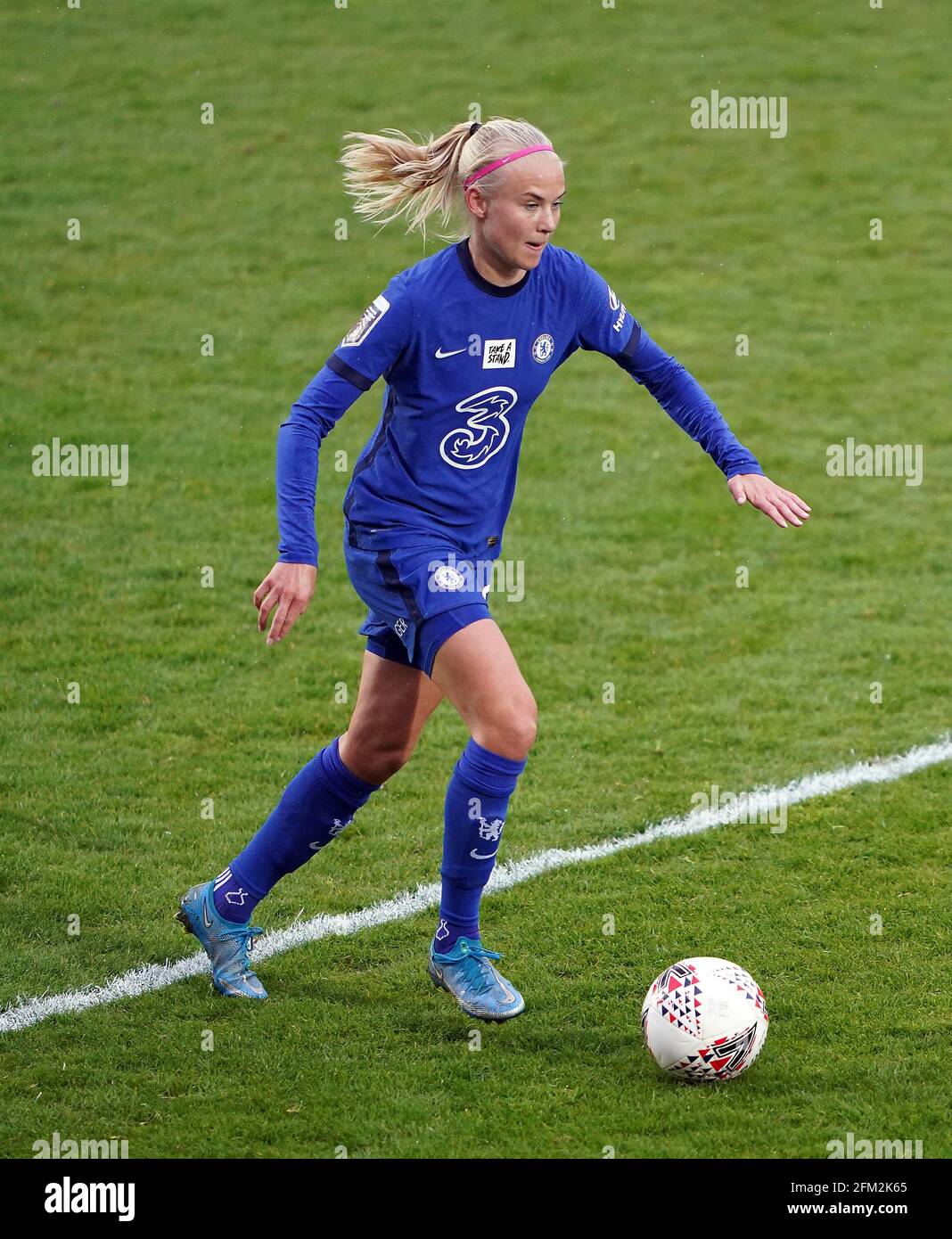 Chelsea’s Pernille Harder lors du match de la Super League féminine de la FA au stade Hive, Londres. Date de publication : le mercredi 5 mai 2021. Banque D'Images