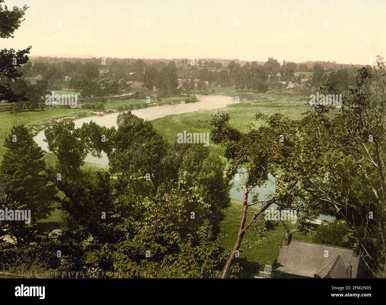 Le Wye de la rivière, vu de Ross-on-Wye vers 1890-1900 Banque D'Images