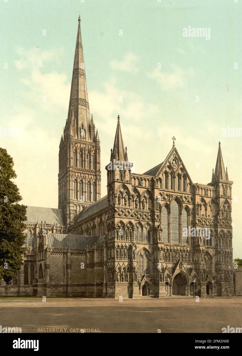 Cathédrale de Salisbury, Wiltshire vers 1890-1900 Banque D'Images