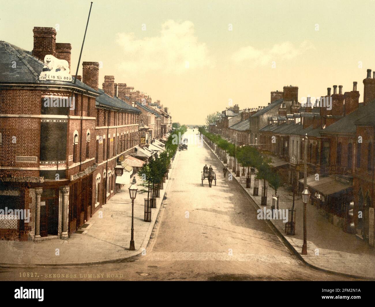 Lumley Road dans Skegness, Lincolnshire vers 1890-1900 Banque D'Images