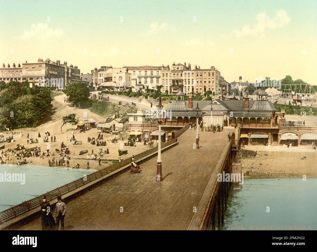 Southend-on-Sea et Pier, Essex vers 1890-1900 Banque D'Images