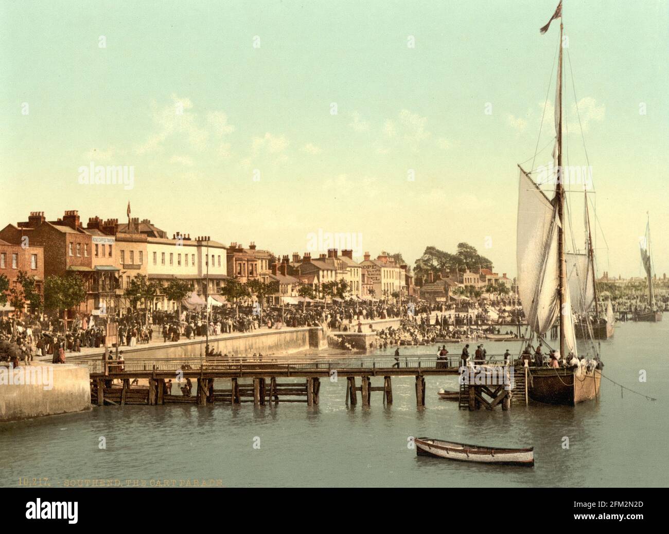 Défilé maritime Southend-on-Sea, Essex vers 1890-1900 Banque D'Images