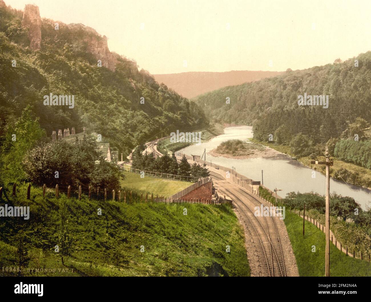 Symonds Yat et la rivière Wye, Herefordshire vers 1890-1900 Banque D'Images