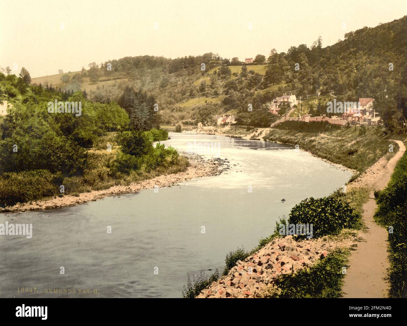 Symonds Yat et la rivière Wye, Herefordshire vers 1890-1900 Banque D'Images