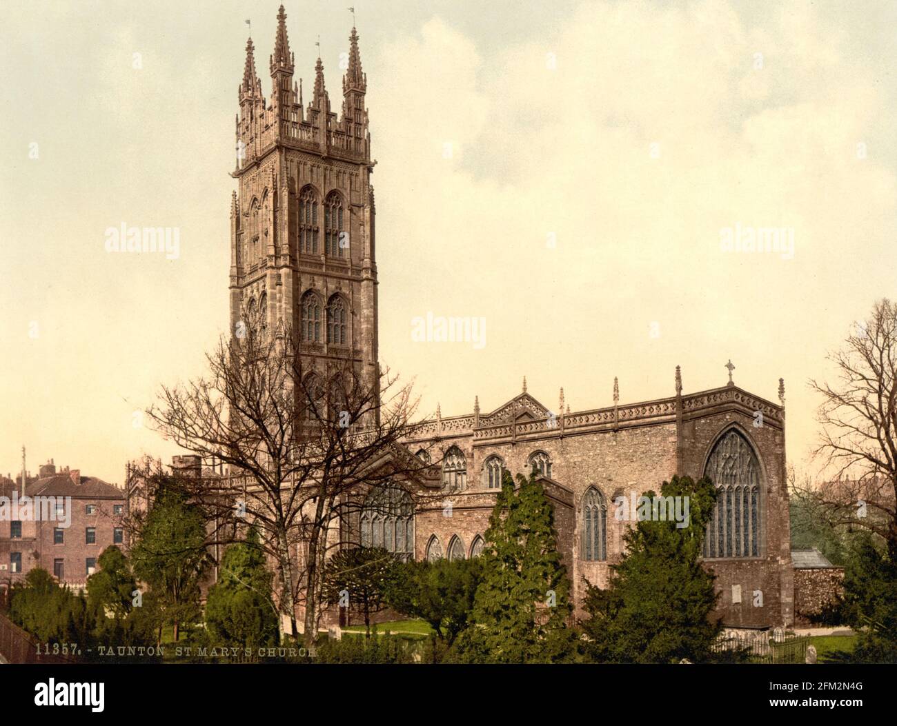 Église de Taunton St mary, Devon vers 1890-1900 Banque D'Images