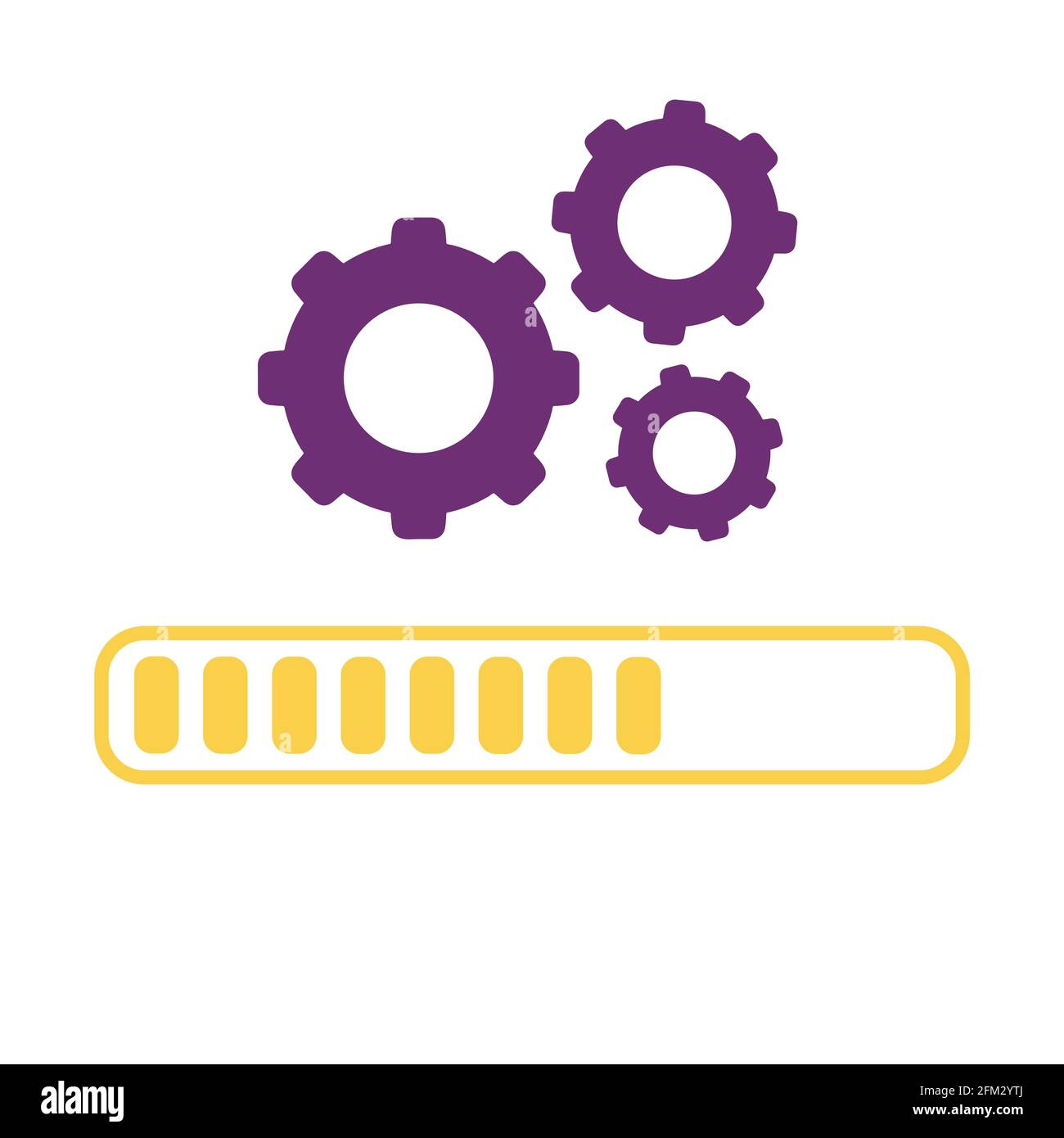 Concept de mise à jour et de mise à niveau du logiciel système. Écran processus de chargement. Illustration vectorielle. Illustration de Vecteur