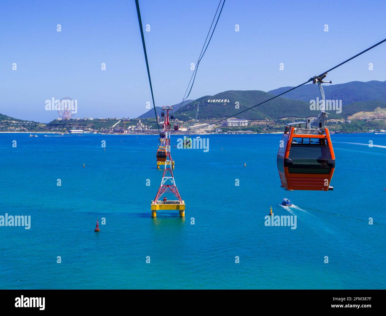 Téléphérique et parc d'attractions Vinnacre, Nha Trang Banque D'Images