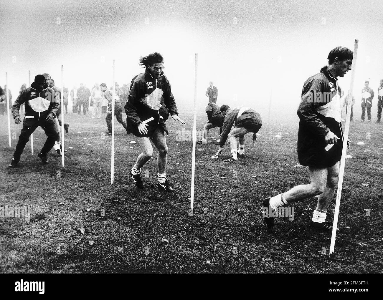 Entraînement d'équipe de football d'Angleterre à l'abbaye de Bisham avant un Match contre l'Italie Banque D'Images