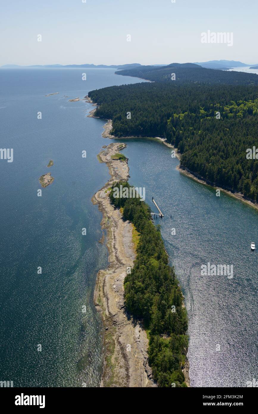 Photo aérienne de l'île de Valdes Banque D'Images