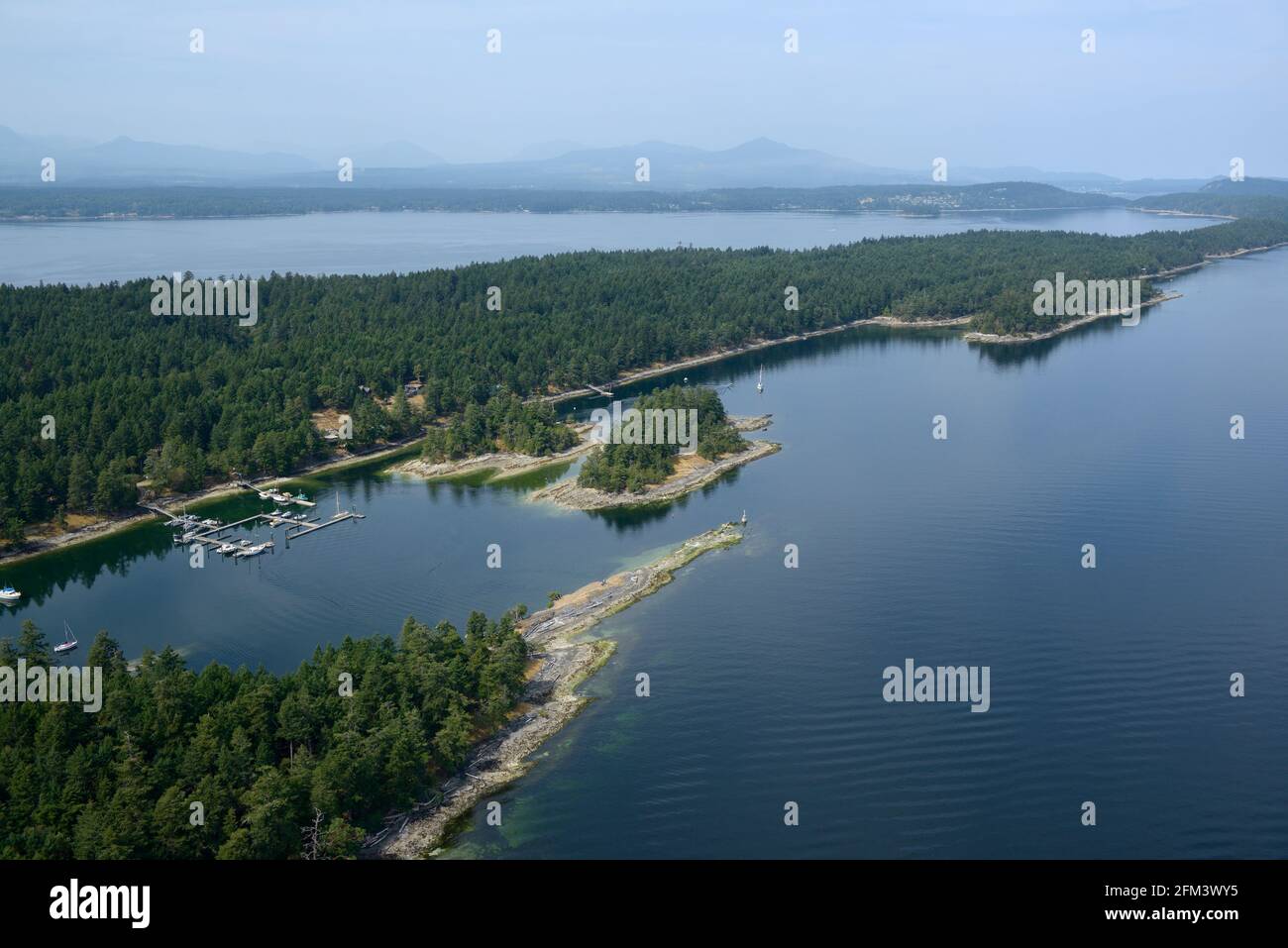 Pirates Cove Marine provincial Park, de Courcy Island, Colombie-Britannique, Canada. Banque D'Images