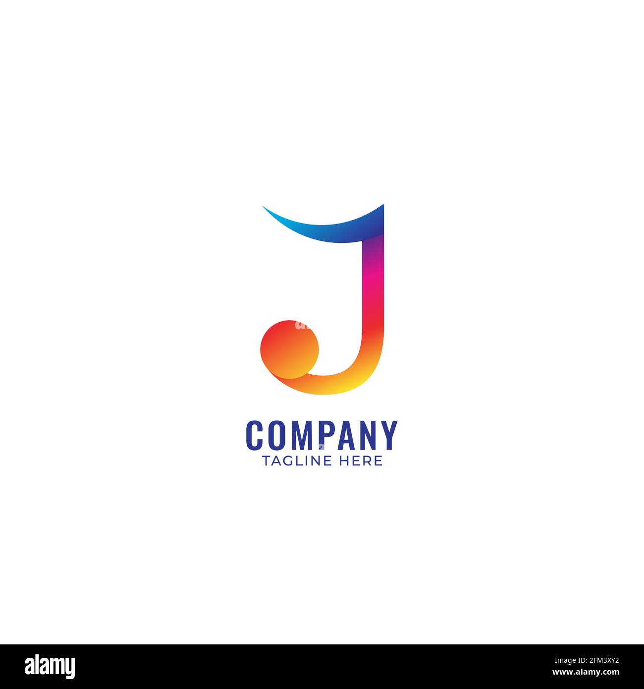 Lettre J haute en couleur musique Alphabet logo Design. Initial, musical  Note, Quaver, Eighth Notes logo concept isolé sur fond blanc. Spectre  arc-en-ciel Image Vectorielle Stock - Alamy