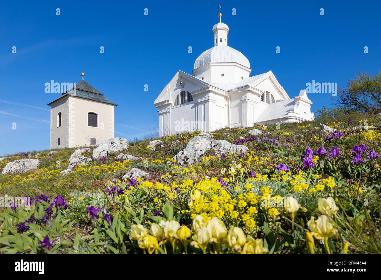 Svaty kopecek, Mikulov, Jizni Morava, Ceska republika / la colline Holly, ville de Mikulov, Moravie du Sud, République Tchèque Banque D'Images