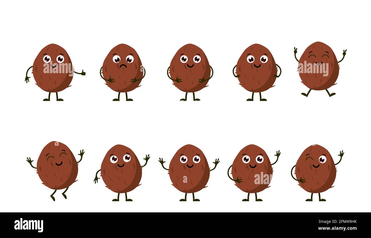 Dessin animé fruits amusants. Illustration de Vecteur
