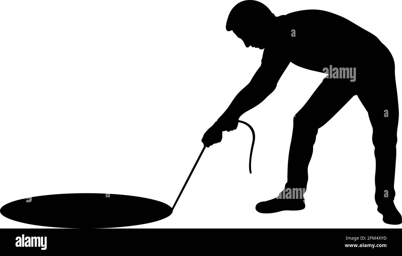 extraire la corde du trou Illustration de Vecteur