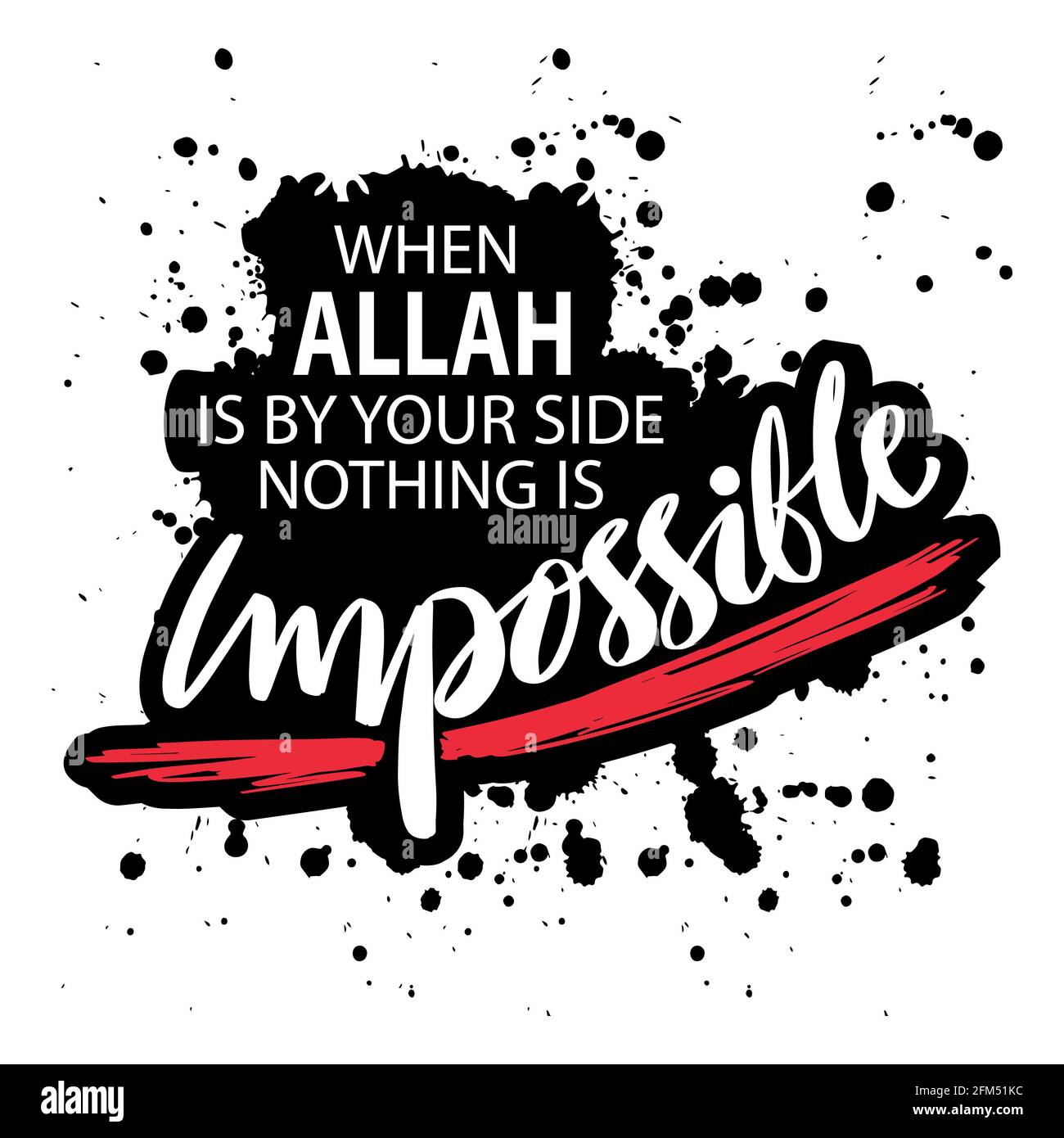 Rien N Est Impossible En Anglais Allah symbol Banque de photographies et d'images à haute résolution - Alamy