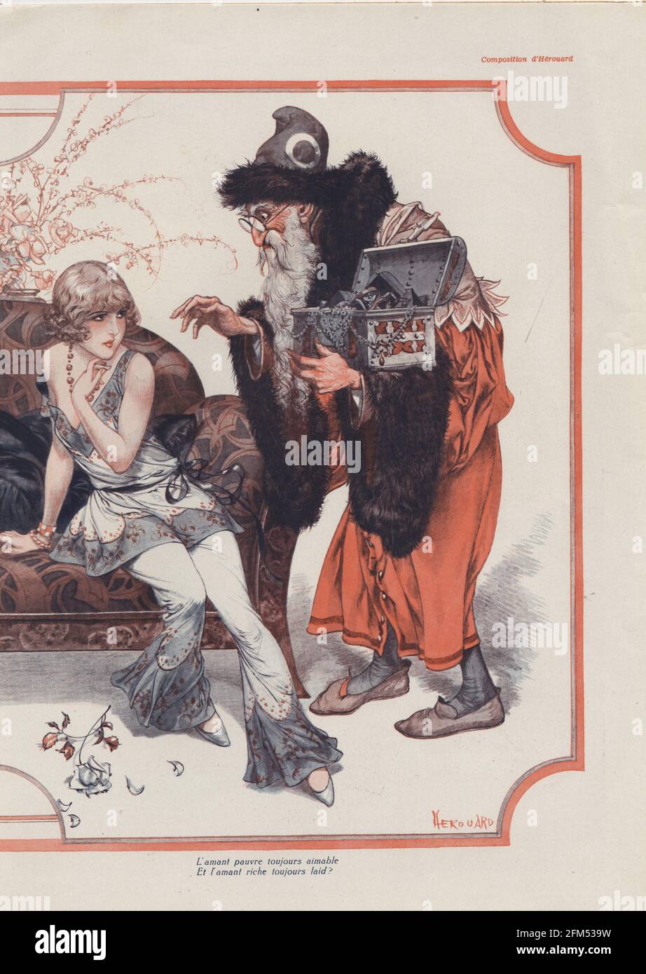 1930 France La Vie Parisienne Magazine Plate Banque D'Images