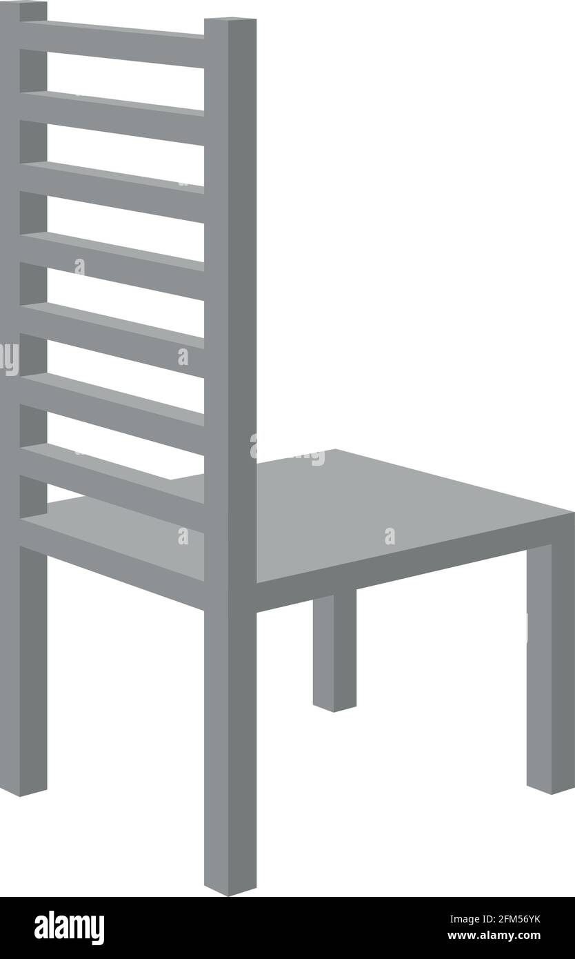 chaise 3d. Illustration vectorielle isolée sur fond blanc. SPE 10 Illustration de Vecteur