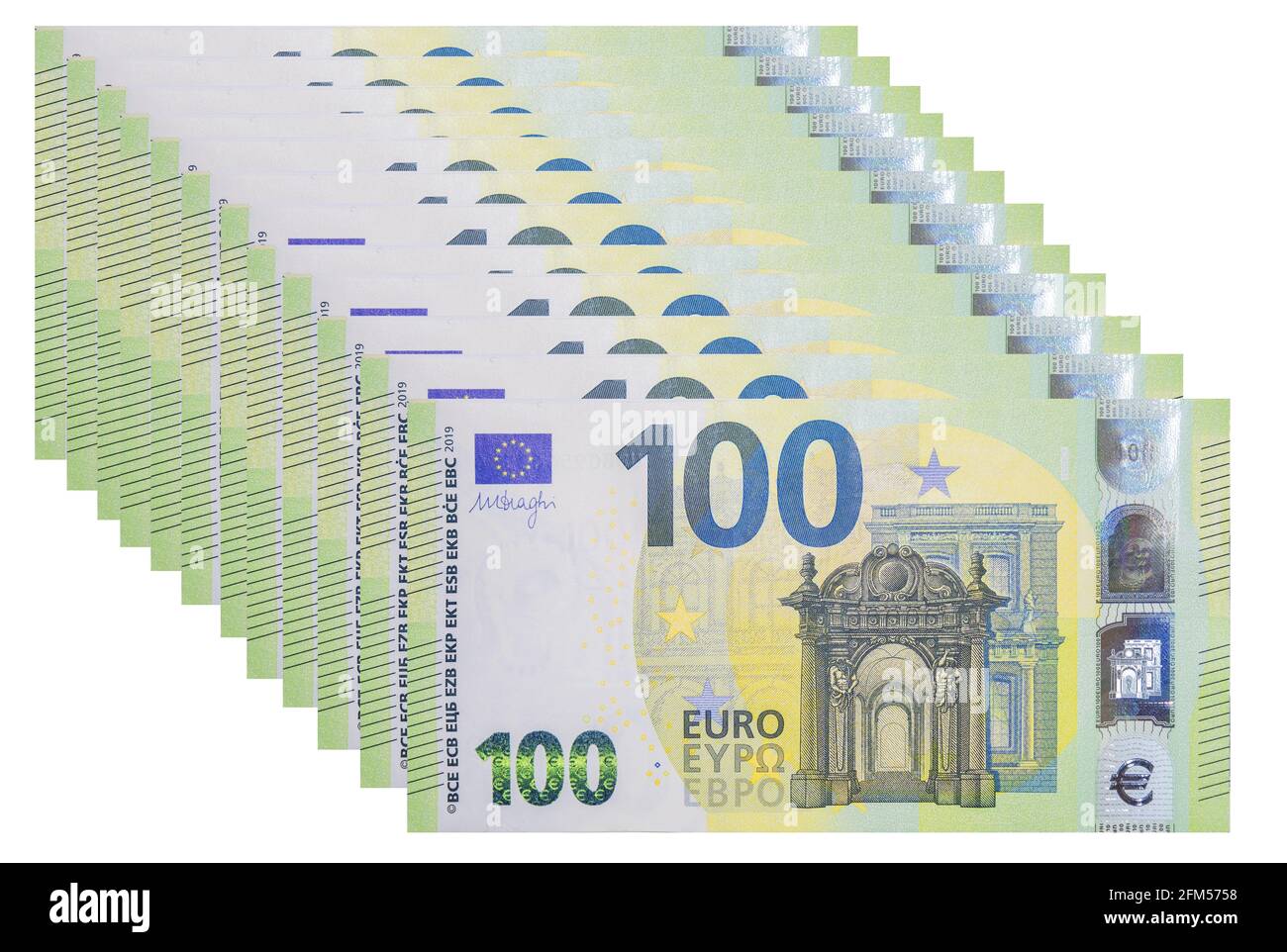 Nouveaux billets de 100 euros (2019) Banque D'Images