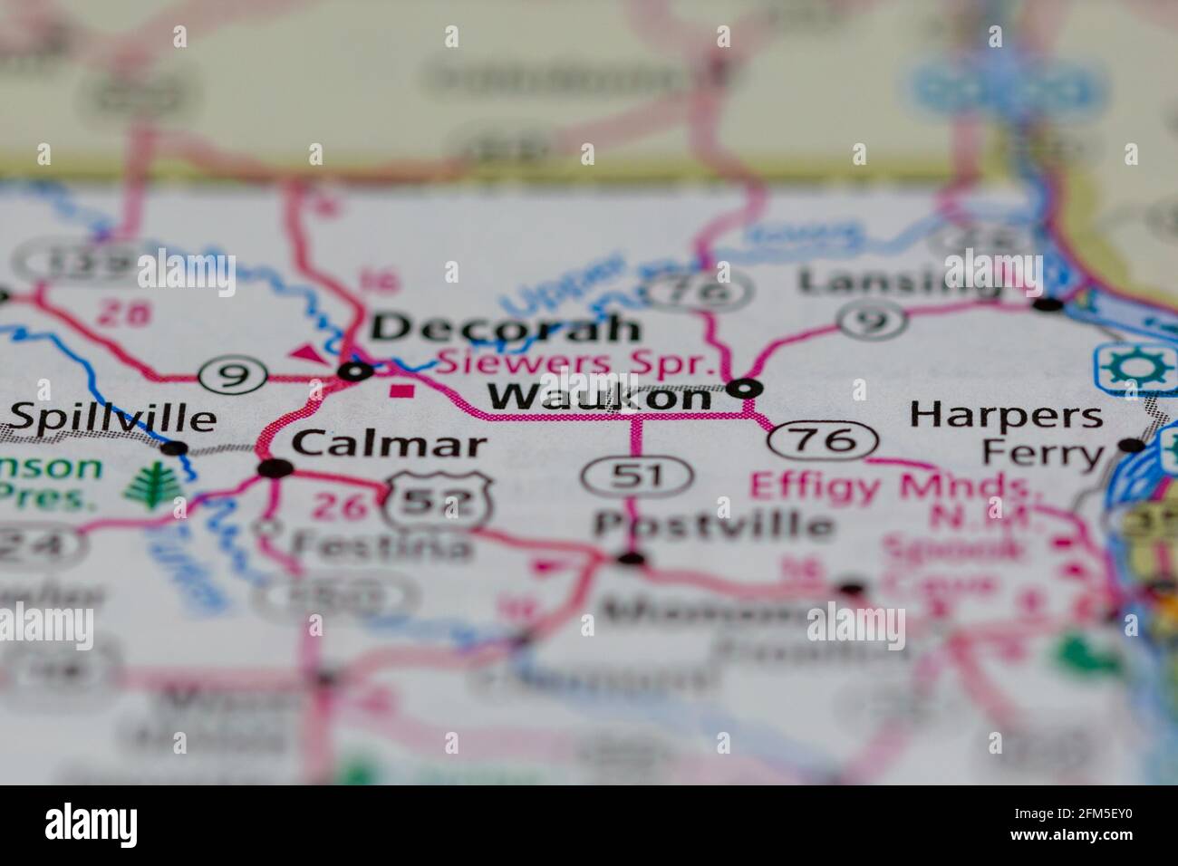 Carte de waukon Banque de photographies et d’images à haute résolution