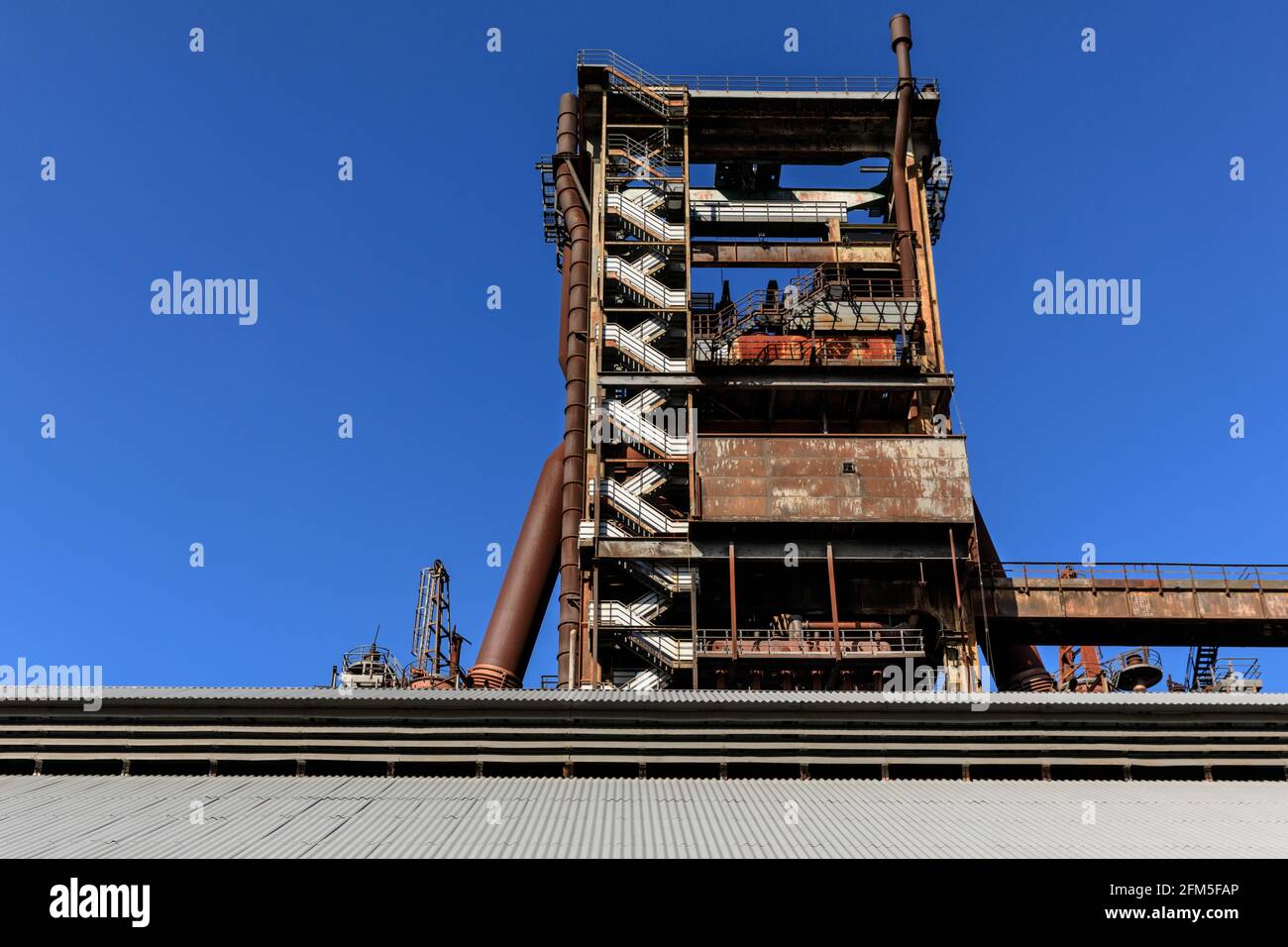 Les aciéries et les ferrures de fourneaux disutilisées de Phoenix West, autrefois partie de ThyssenKrupp Steel à Dortmund, en Allemagne Banque D'Images