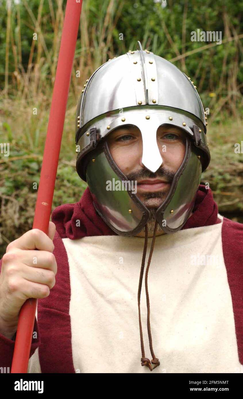 JOHN CONYARD COMME FANTASSIN ROMAIN ORGANISÉ PAR ENGLISH HERITAGE,HISTORY EN ACTION LOISIRS AU KIRBY HALL À NORTHHANTS,10.8.02 PILSTON Banque D'Images