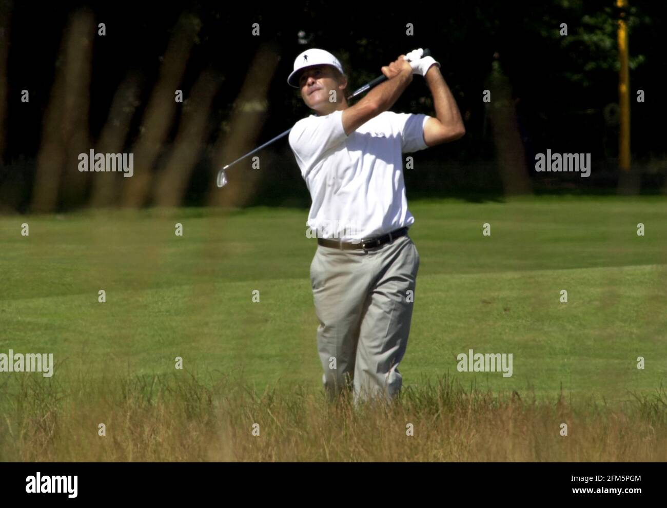 Seve Ballesteros Golfer - 2001 juillet pendant l'entraînement, avant le début des championnats de golf ouverts au Royal Lytham & St Annes Golf course. Banque D'Images